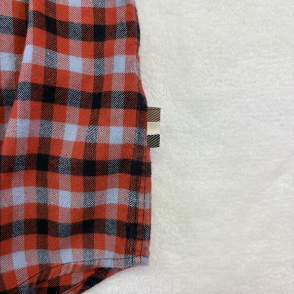 Aquascutum London Flannel Red Tattersall Long Sleeve Button Down Shirt Size M - Picture 9 of 11